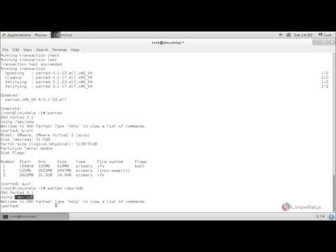 Parted commands in Linux with examples