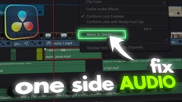 davinci → how to fix one side audio only (mono to stereo audio)