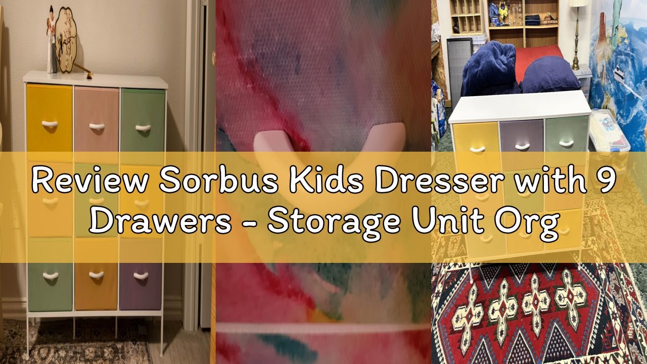 Review Sorbus Kids Dresser with 9 Drawers - Storage Unit Organizer Chest for Clothes - Bedroom, Kids