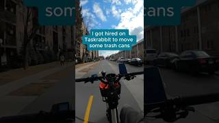 I got hired on Taskrabbit to move some trash cans. #taskrabbit #sidehustle #shorts Net Worth