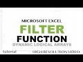 Excel - Filter Function Tutorial - Dynamic Arrays, Multiple Criteria, Filter to List