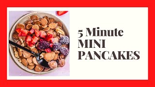 5 Minute MINI PANCAKES |eggo mini pancakes| Mini Pancakes Recipe | Vegan mini Pancakes