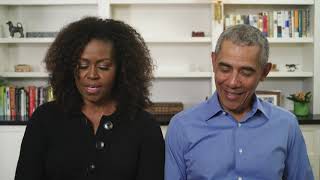 President and Mrs  Obama read, The Word Collector, for Live at the Library