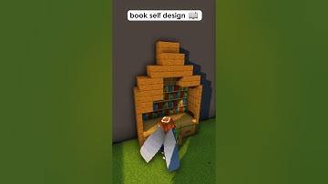 minecraft bookshelf design #shorts #shortsfeed