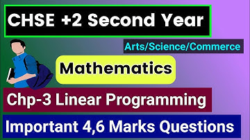 Chse Math Most Important Questions On Linear Programming Chapter | Class 12 Board Exam 2023-24