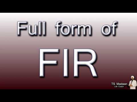 Full form of FIR