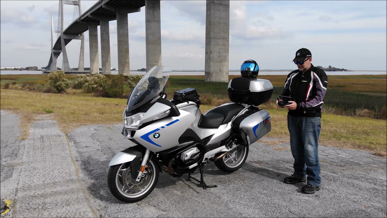 DJI Mavic Air Drone Flight at the Sidney Lanier Bridge in Jekyll Island, Georgia. BMW R1200RT.