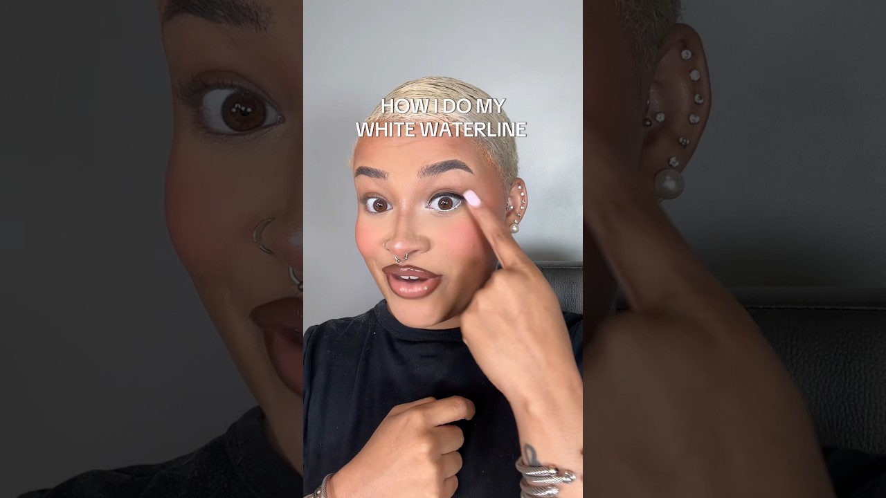 КАК СДЕЛАТЬ БЕЛУЮ ВОДНУЮ ЛИНИЮ #doeeyes #whiteeyeliner #whitewaterline