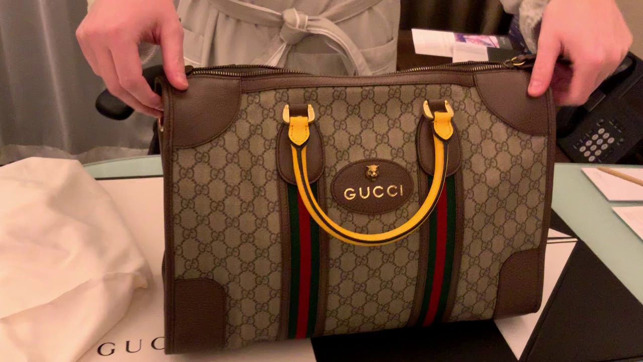 Fun unboxing Gucci Neo Vintage Duffle Bag Review (shockingly nice) 