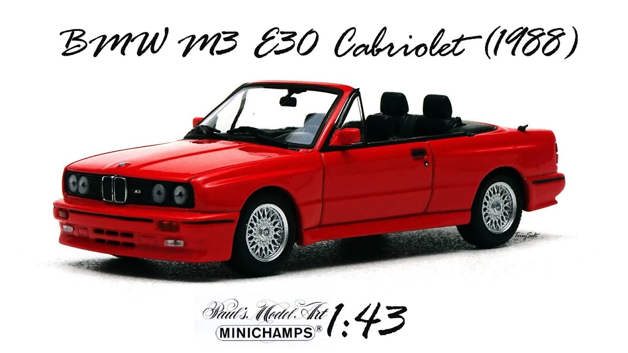 BMW M3 E30 Cabriolet (1988) Minichamps Scale 1:43 Diecast Model