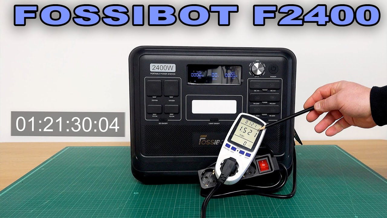 FOSSiBOT F2400 Portable Power Station + FOSSiBOT SP200 18V 200W Foldab