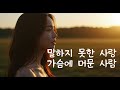 가슴에 머문 사람 말하지 못한 사랑 여운 깊은 트로트 발라드