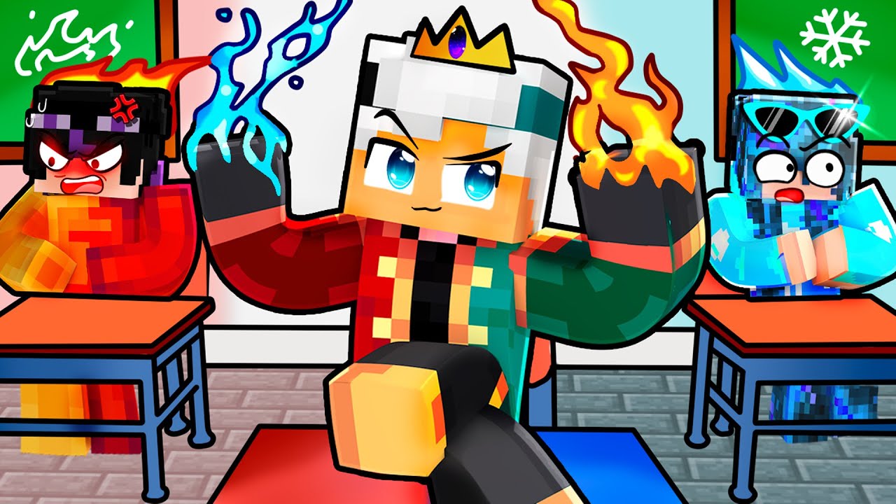 SOU O REI da ESCOLA ELEMENTAL do Minecraft