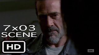 The Walking Dead 7x03 "Negan asks Daryl "Who are you?" " Scene Season 7 Episode 3