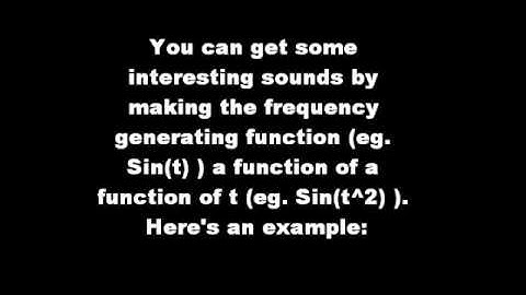Making Music with Mathematical Functions by Gianmarc