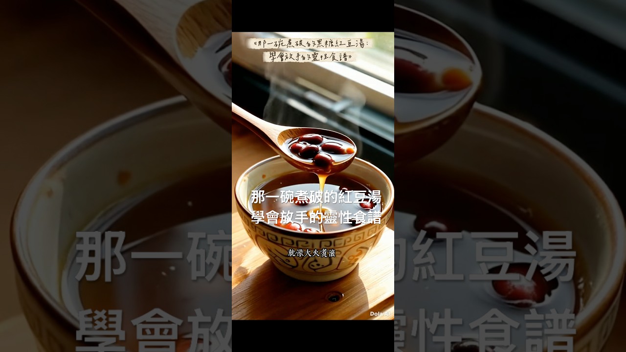 過度的控制與焦慮,只會讓關係破裂。順應天時,是學會「放手」給彼此浸泡與沉澱的時間。煮一碗紫蘇黑糖紅豆湯,把控制權交還給時間,把溫柔留給自己。#感情系 #食譜 #生活禪 #心靈自癒之旅 #靈魂成長 縮圖