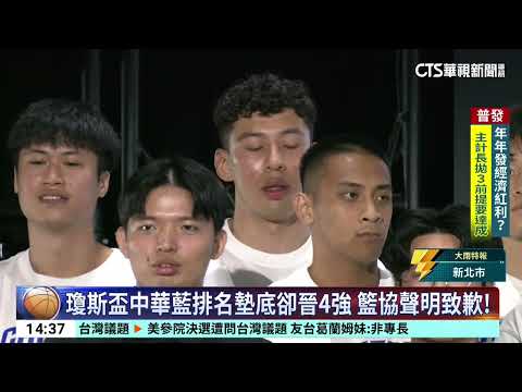 瓊斯盃中華藍排名墊底卻晉4強 籃協聲明致歉！｜52華視CTSports｜20260820