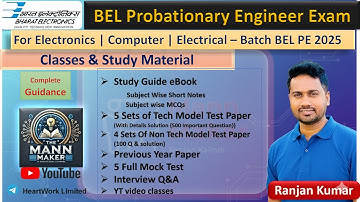 BEL Probationary Engineer Classes 2025 | Full Course + PYQs + MCQs | ECE | EE | CSE | BEL eBook