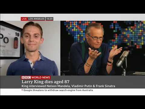 Remembering Larry King on BBC World News (with Casey Adams)