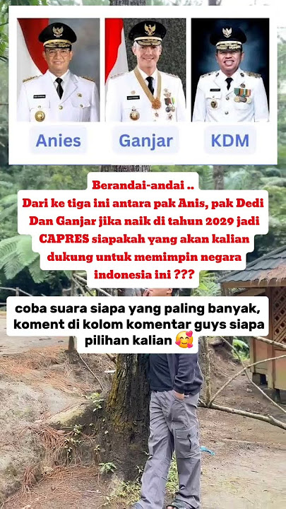 PILIH ANIS, GANJAR ATAU KDM ?? ##dedimulyadi #aniesbaswedan #ganjarpranowo #shorts
