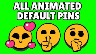 Default Pins (New Animated Pins!) | Brawl Stars | Green Screen