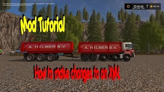 Farming Simulator 17 Modding Tutorial How to make changes to an XML
