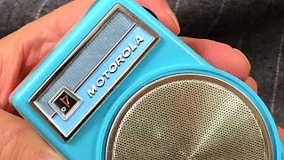 Motorola 1960 American-made transistor radio, original box, history #vintage #collectibles #antiques