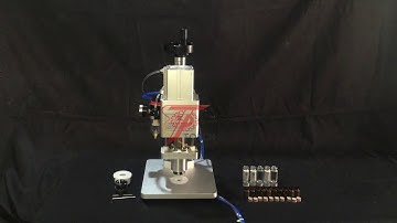 semi automatic vial crimping machine 12mm capping head testing operation video