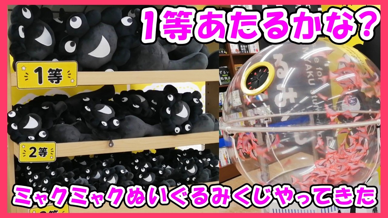 ミャクミャクぬいぐるみくじ 1等 黒ミャクミャクぬいぐるみくじ】1等あたるかな？ジュンク堂堂島