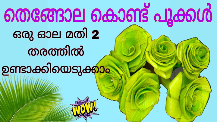 ഒരു ഓല കൊണ്ട് 2 രീതിയിൽ പൂക്കൾ ഉണ്ടാക്കിയാലോ / coconut leaf flower diy#sanguttans #coconutleafcraft