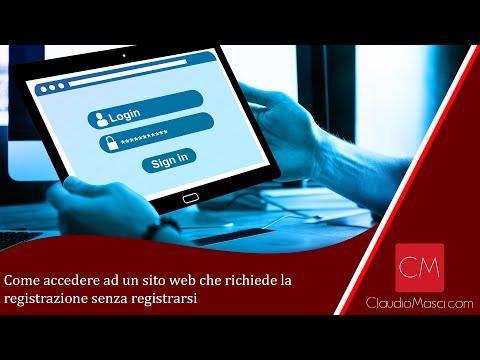 Come accedere ad un sito web che richiede la registrazione senza registrarsi