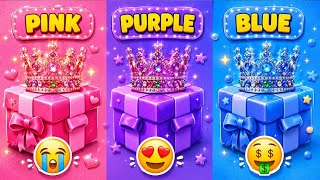 Choose Your Gift...! 🎁 Pink, purple or blue? 💖💙 💜 How Lucky Are You?