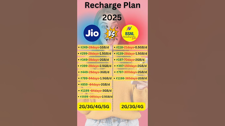 Jio vs BSNL Recharge Plan 2025 #jio #bsnl #shorts