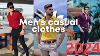 men's casual clothes 2024💫💫//colour combination //#latest//#casualoutfits