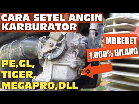 Cara Menyetel Udara/Angin Karburator Motor (GL, Megapro, Tiger, Dll), Dijamin Gas Tidak Mbrebet Lagi