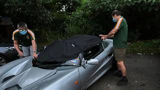 Tired of putting on the soft top? Here's how to put a shower cap onto a Lotus Elise S1