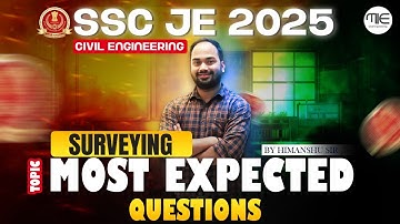 SSC JE 2025 Civil Engineering | Fluid Mechanics Most Expected Questions | By Himanshu Sir