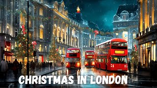 London Christmas Walking Tour 4K HDR with 3D SOUND — London Christmas Markets and Lights 2023