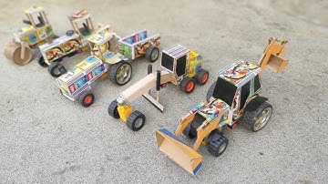 How to make JCB at Home from Matchbox | DIY JCB Backhoe Loader | Mini JCB Science Project
