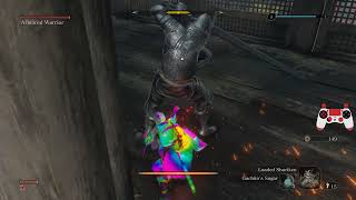 Sekiro: Resurrection Armored Warrior 5Head Shuriken hitless strat 3x in a row