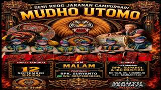 Live Seni Reog Jaranan Campursari Mudho Utomo Taji Sukorejo - Kec Tambakrejo - BJN 12 September 2026