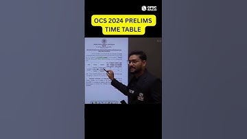 OPSC OCS 2024 Prelims Time Table Released | Exam on 12 October 2025 | OCS 2024 Time Table & Dates