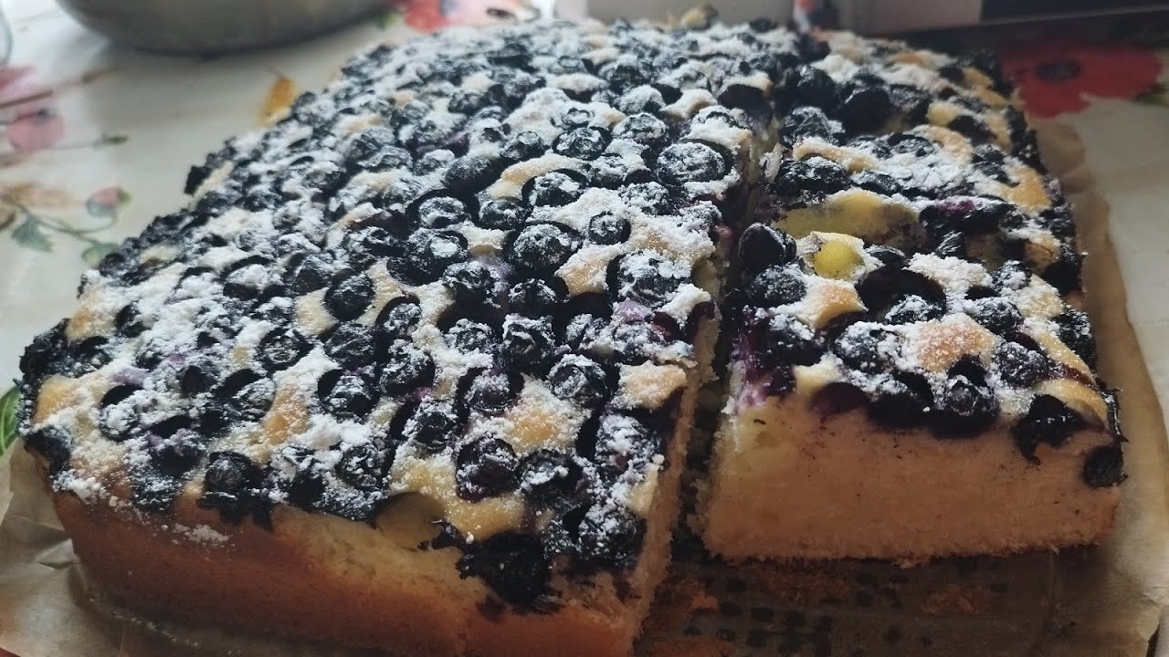 Niesamowicie proste i pyszne ciasto bez miksera z borówkami