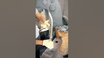 installation of machete handle with heating and forging process #shorts