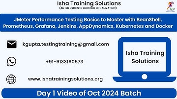 JMeter P.T Basics to Master with BeanShell  Day 1. WhatsApp us on +91-9133190573 to enroll.