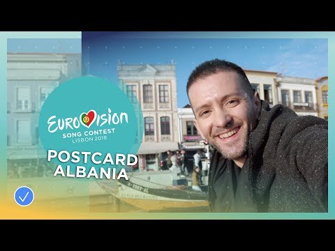 Postcard of Eugent Bushpepa from Albania - Eurovision 2018