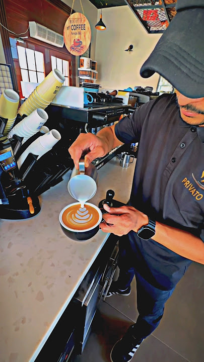 freshly roasted coffee for my best friend ☕ #shorts #coffee #latteart #youtubeshorts