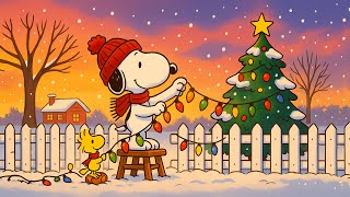 Navidad acogedora con Snoopy | 🎄 Snoopy decora el árbol con un acogedor brillo invernal