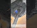 Satisfying Barge Unloads Tons of Cobblestone: Gravel Stone Transportation from Ships Through Oceans