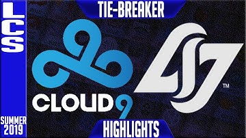 C9 vs CLG Highlights | LCS Summer 2019 TIE-BREAKER | Cloud9 vs Counter Logic Gaming